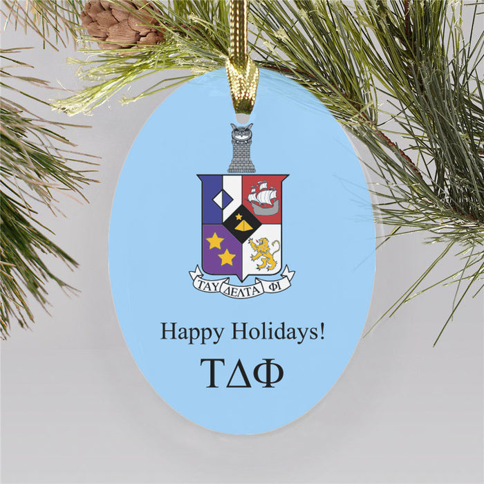 Tau Delta Phi Color Crest Ornament
