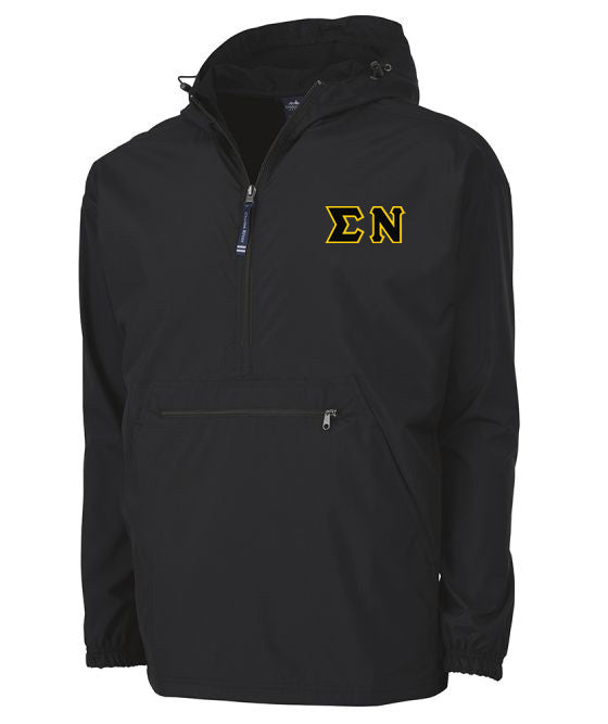 Sigma Nu Embroidered Pack and Go Pullover