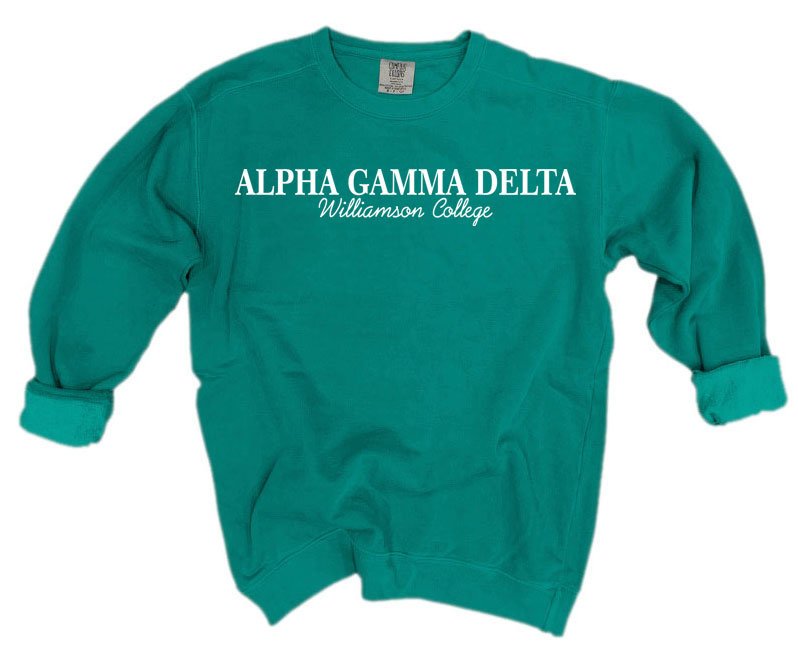 Alpha Gamma Delta Comfort Colors Script Sorority Sweatshirt