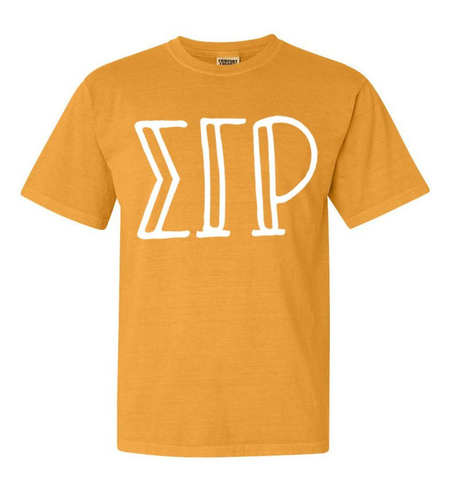 Delta Phi Epsilon Comfort Colors Greek Letter Sorority T-Shirt — GreekU