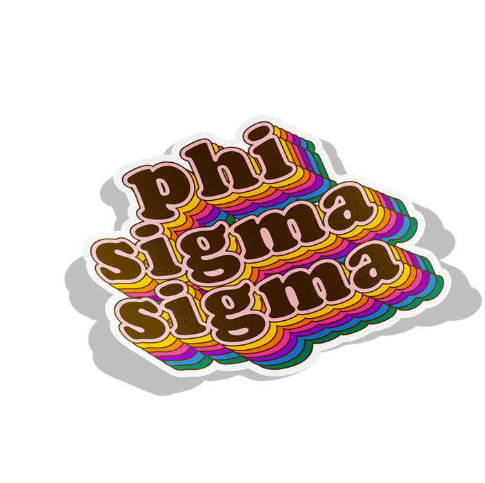 Phi Sigma Sigma Retro Sorority Decal