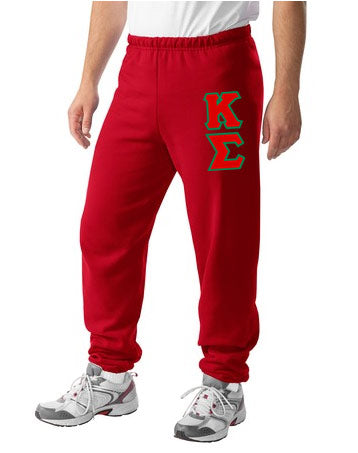 Kappa Sigma Sweatpants with Sewn-On Letters