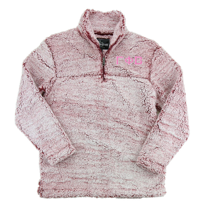Gamma Phi Beta Embroidered Sherpa Quarter Zip Pullover