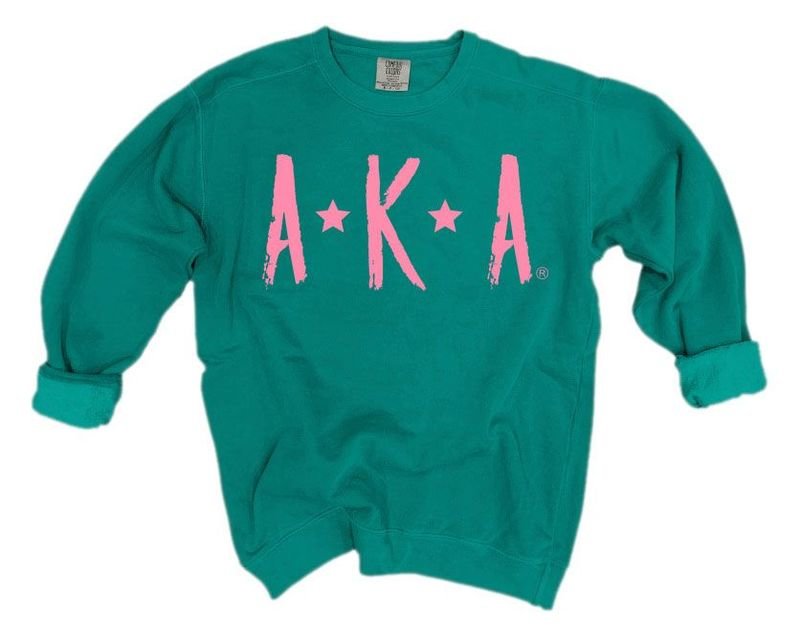 Alpha Kappa Alpha Comfort Colors Starry Nickname Sorority Sweatshirt