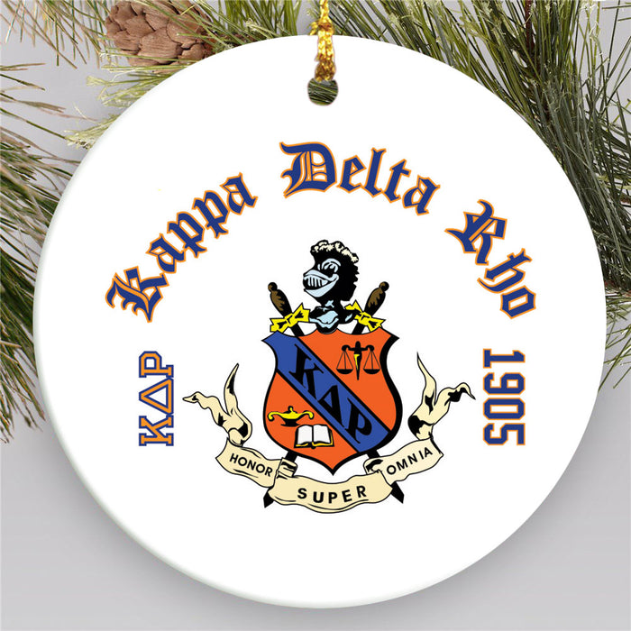 Kappa Delta Rho Round Crest Ornament