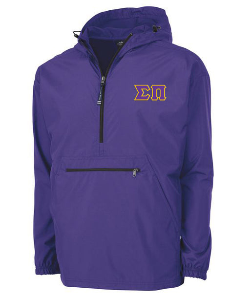 Sigma Pi Embroidered Pack and Go Pullover