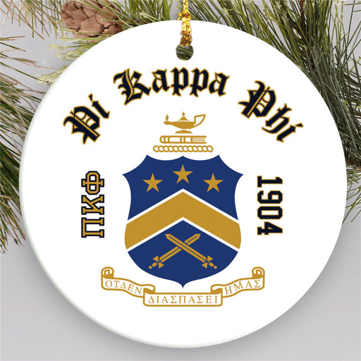 Pi Kappa Phi Round Crest Ornament