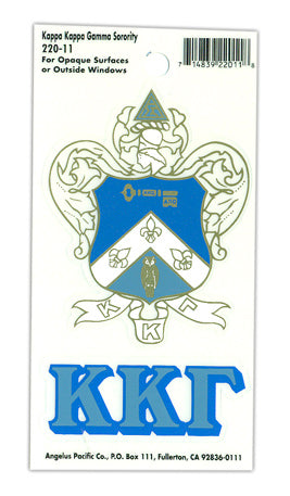 Kappa Kappa Gamma Crest Decal