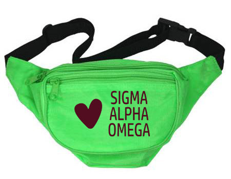 Sigma Alpha Omega Heart Fanny Pack