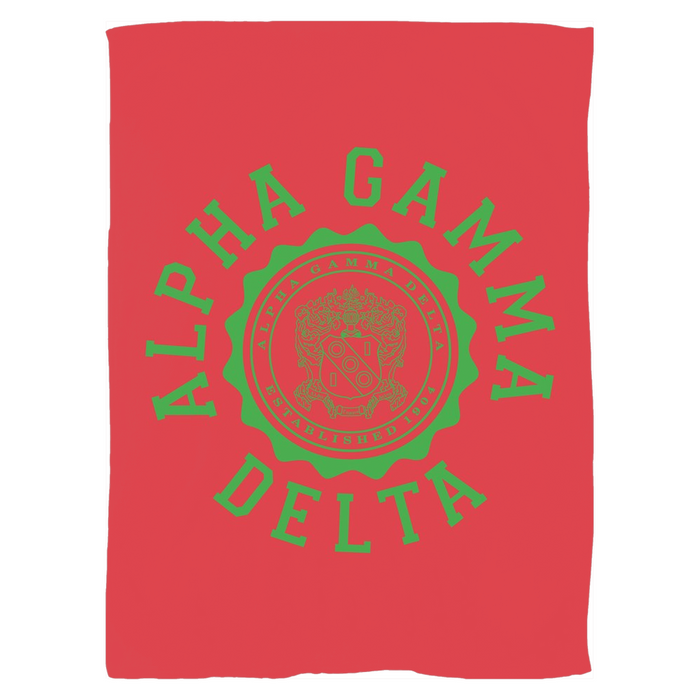 Alpha Gamma Delta Seal Fleece Blankets Alpha Gamma Delta Seal Fleece Blankets