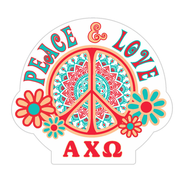 Alpha Chi Omega Peace Sticker