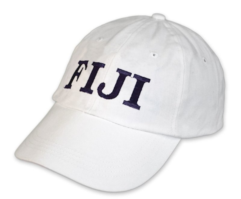 Fiji Greek Letter Embroidered Hat
