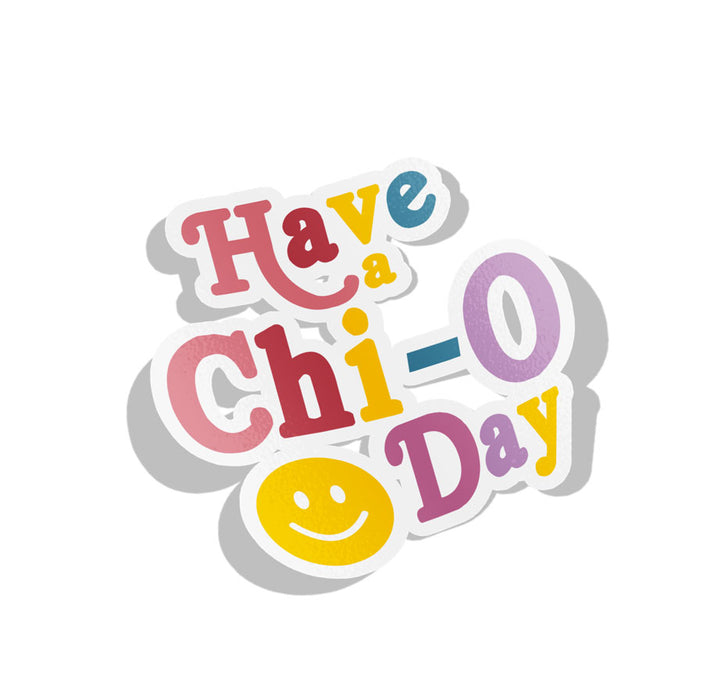 Chi Omega Happy Day Sorority Decal