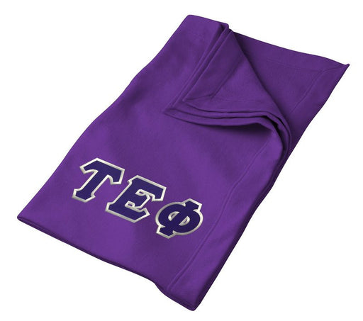 Tau Epsilon Phi Greek Twill Lettered Sweatshirt Blanket