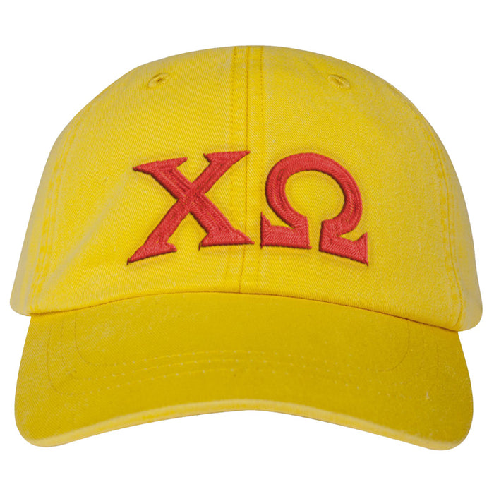 Chi Omega Greek Letter Embroidered Hat