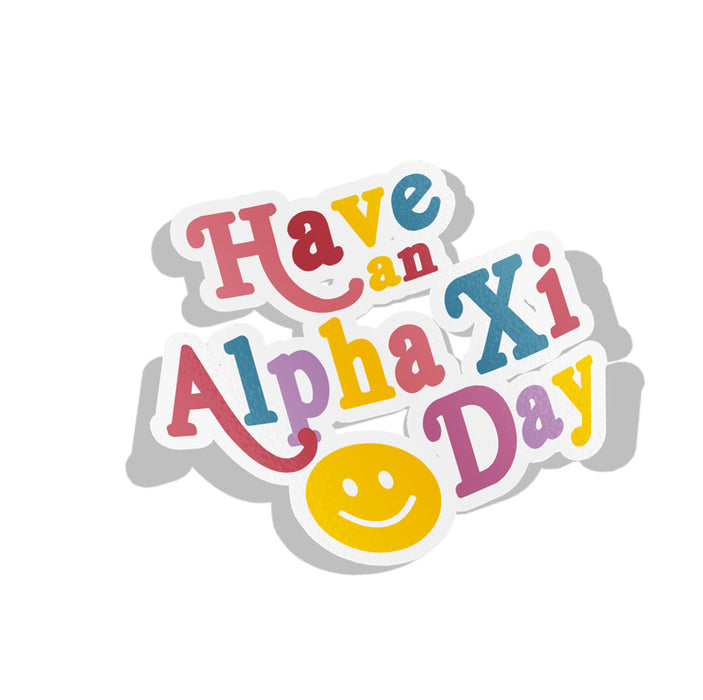 Alpha Xi Delta Happy Day Sorority Decal