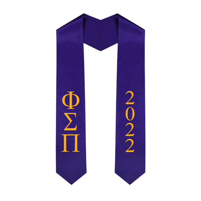 Phi Sigma Pi Vertical Grad Stole with Letters & Year