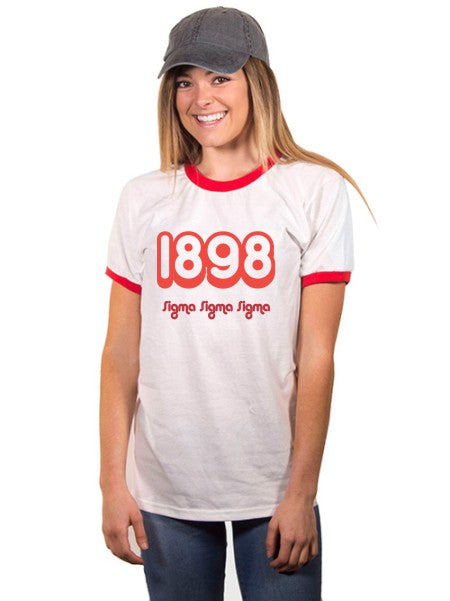 Sigma Sigma Sigma Year Established Ringer T-Shirt