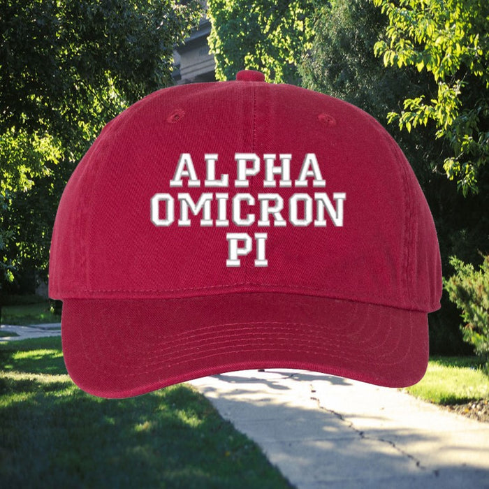 Alpha Omicron Pi.jpg Comfort Colors Varsity Hat
