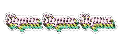 Sigma Sigma Sigma New Hip Stepped Sticker