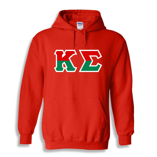 Kappa Sigma Two Toned Lettered Hooded Sweatshirt