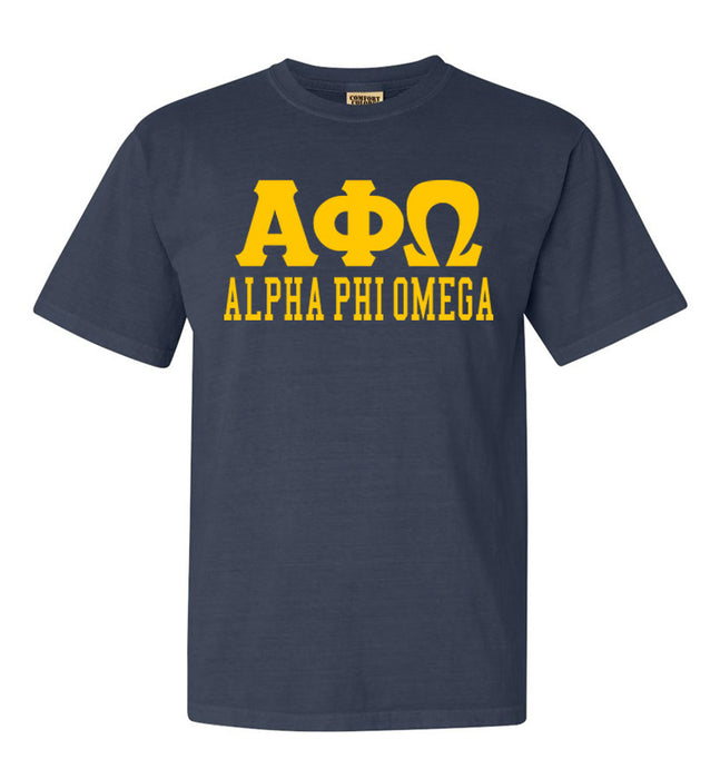 Alpha Phi Omega Custom Comfort Colors Greek T-Shirt