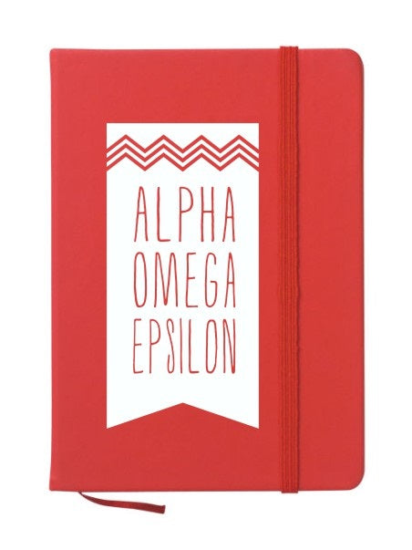 Alpha Omega Epsilon Chevron Notebook