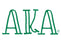 Alpha Kappa Alpha Inline Greek Letter Sticker - 2.5