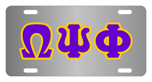 Omega Psi Phi Fraternity License Plate Cover