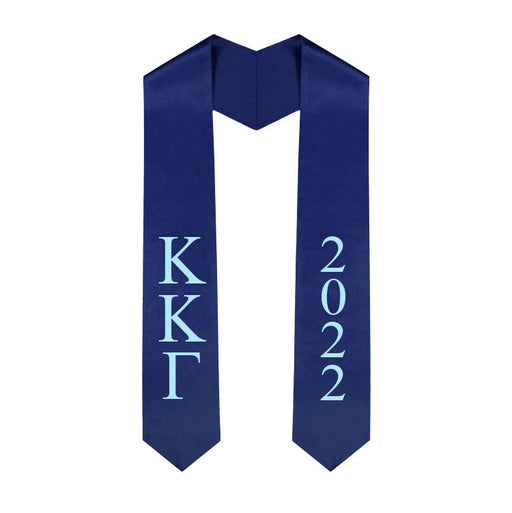 Kappa Kappa Gamma Vertical Grad Stole with Letters & Year