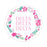 Delta Delta Delta Floral Wreath Sticker