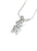 Phi Mu Sterling Silver Lavaliere Pendant with Swarovski Crystal