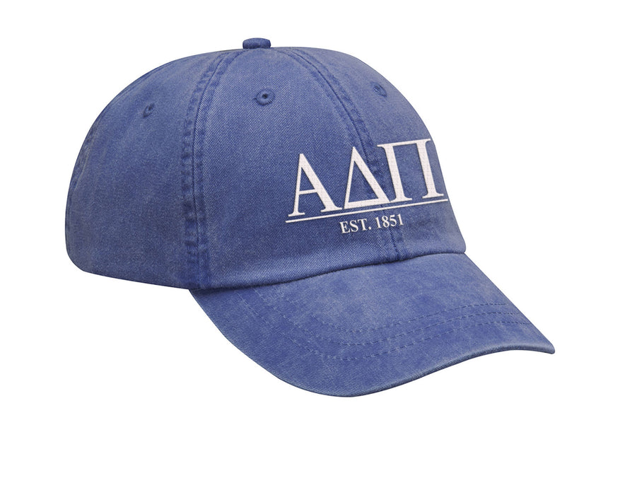 Alpha Delta Pi Letters Year Embroidered Hat