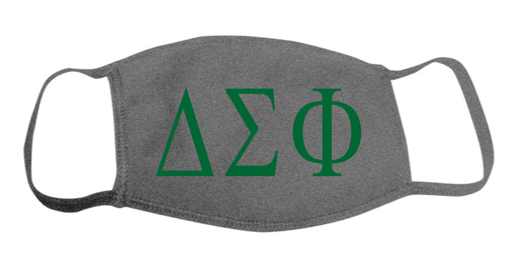 Delta Sigma Phi Face Mask With Big Greek Letters