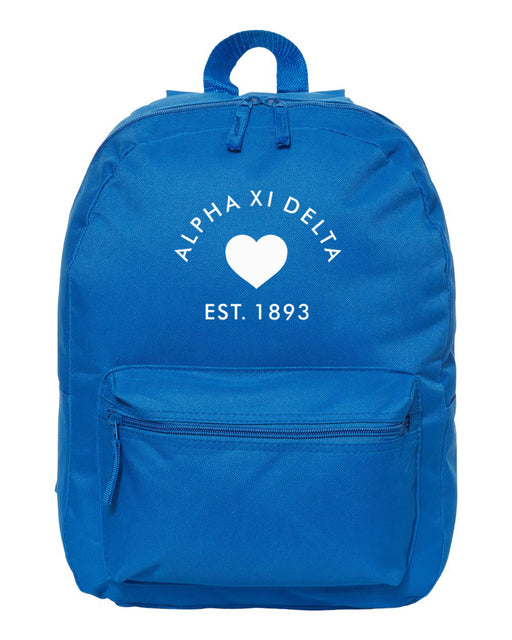 Alpha Xi Delta Mascot Embroidered Backpack