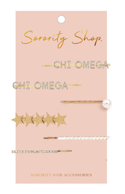 Chi Omega Hair Clips