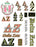 Delta Zeta Multi Greek Decal Sticker Sheet