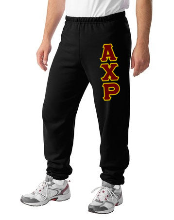 Alpha Chi Rho Sweatpants with Sewn-On Letters