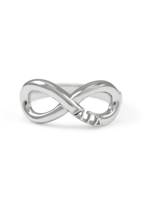 Alpha Gamma Delta Sterling Silver Infinity Ring