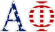 Alpha Phi American Flag Letter Sticker - 2.5