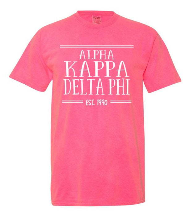 Alpha Kappa Delta Phi Custom Comfort Colors Crewneck T-Shirt