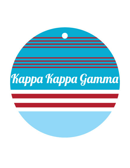 Kappa Kappa Gamma Color Block Sunburst Ornament