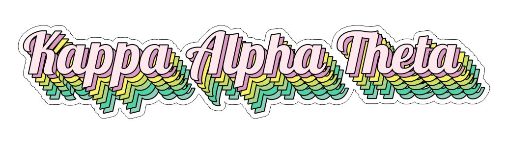 Kappa Alpha Theta New Hip Stepped Sticker