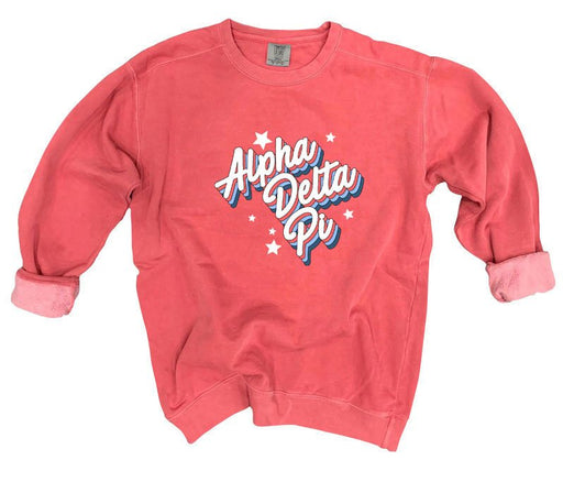 Alpha Delta Pi Comfort Colors Throwback Sorority Sweatshirt
