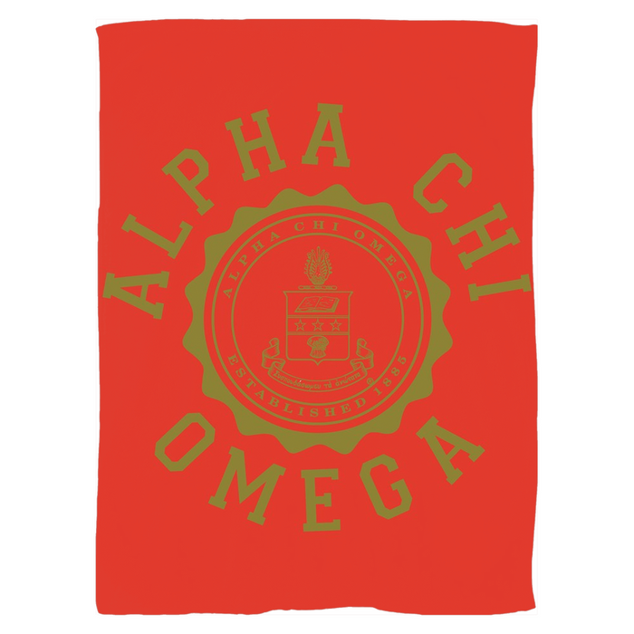 Alpha Chi Omega Seal Fleece Blankets Alpha Chi Omega Seal Fleece Blankets