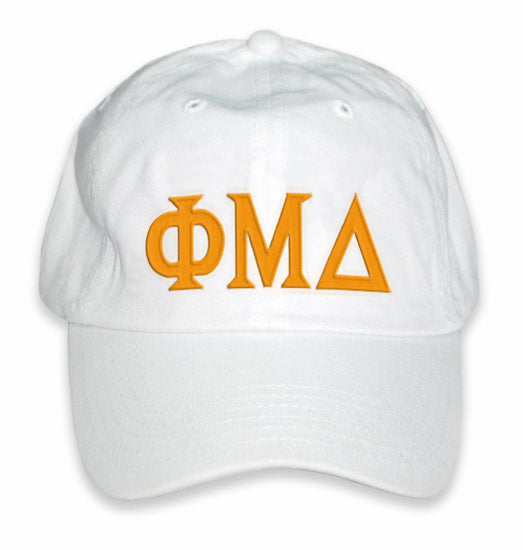 Phi Mu Delta Greek Letter Embroidered Hat