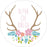 Alpha Chi Omega Floral Antler Sticker