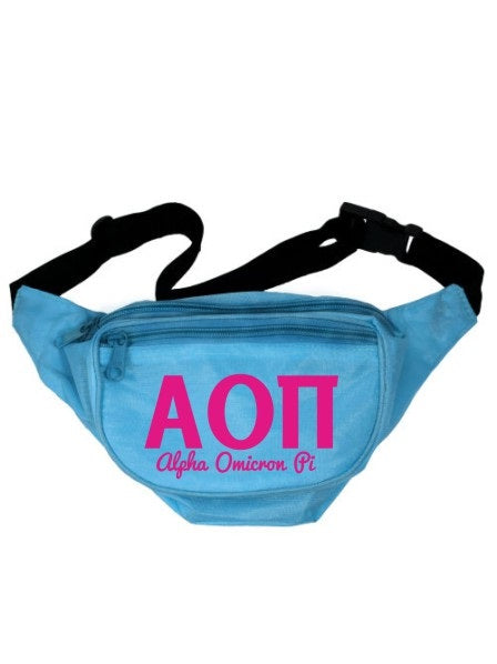 Alpha Omicron Pi Letters Layered Fanny Pack