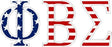 Phi Beta Sigma American Flag Letter Sticker - 2.5