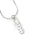 Pi Beta Phi Sterling Silver Lavaliere Pendant with Swarovski Crystal